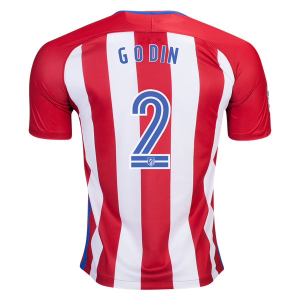 2016-17 Atlético Madrid #2 Diego Godín Home Soccer Jersey